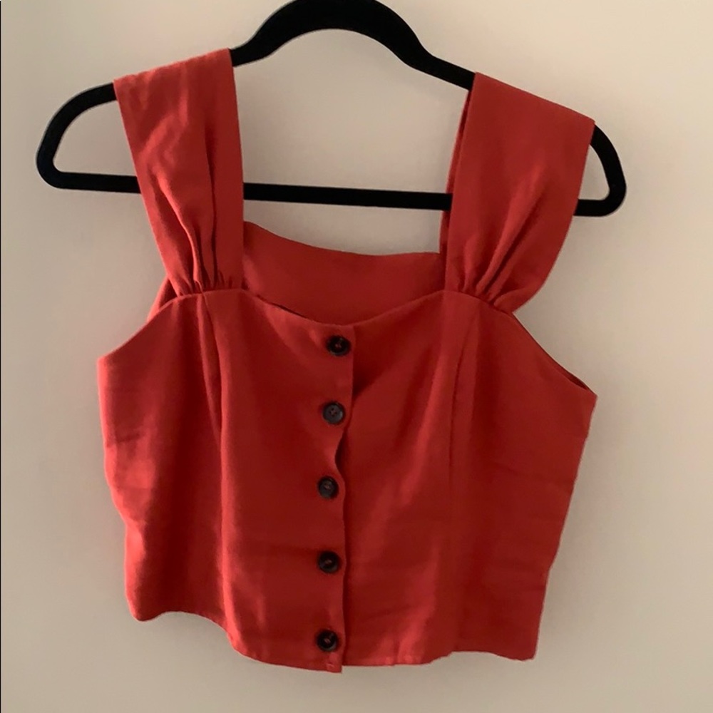 Burnt orange/red tank
